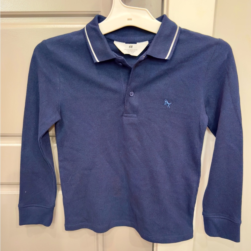 H&M - Kids Blue Polo Long-sleeve Shirt